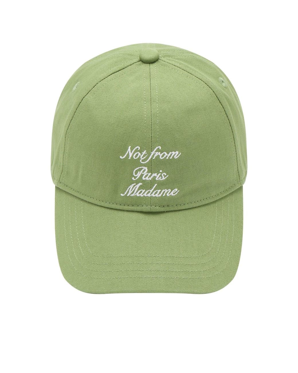 Drole de Monsieur Green Calligraphy Slogan Cap for men