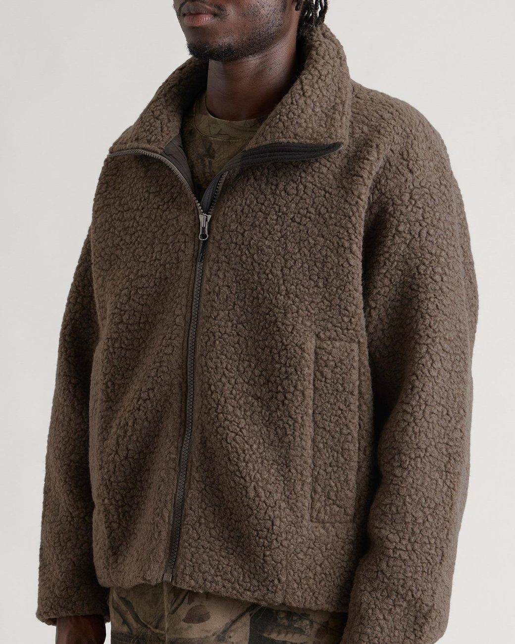 Goldwin Deep Pile Fleece Jacket in Brown for Men | Lyst