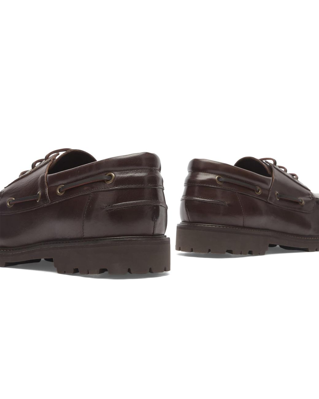 Studio Nicholson Brown Gusto Leather Boat Shoe for men
