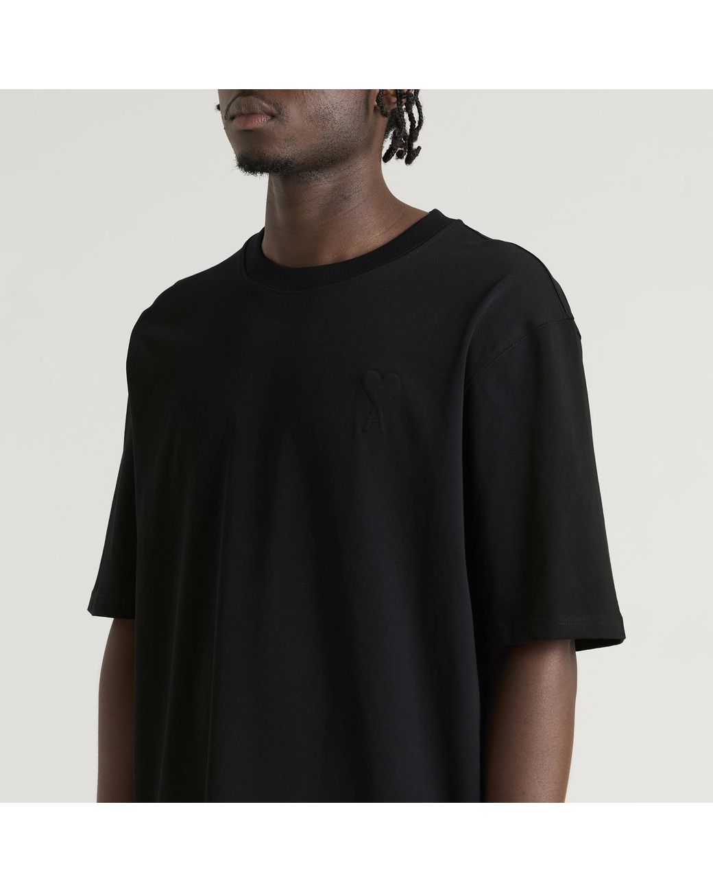 AMI Black Tonal Big Adc T-Shirt for men