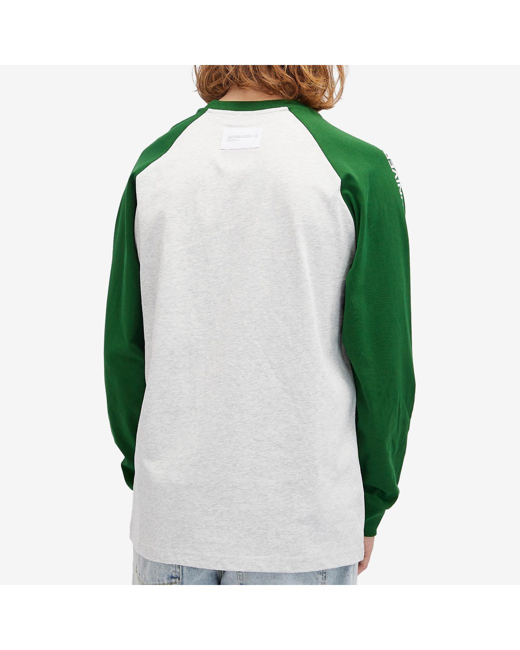 Aape By A Bathing Ape Aape Now Raglan Long Sleeve T-Shirt in Green