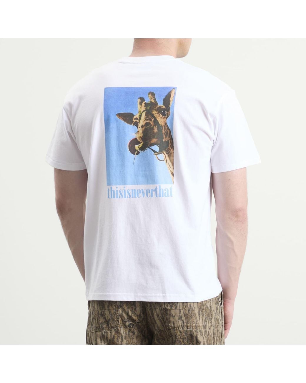 Thisisneverthat White Giraffe T-Shirt for men