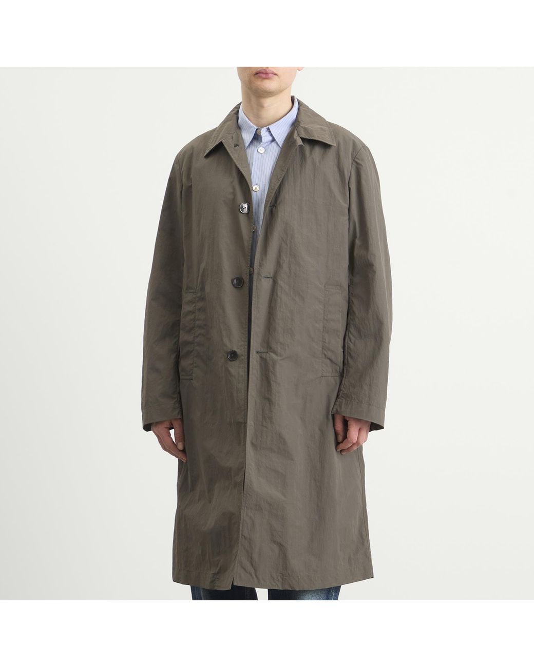 Dries Van Noten Brown Washed Water Repellent Trench Coat for men