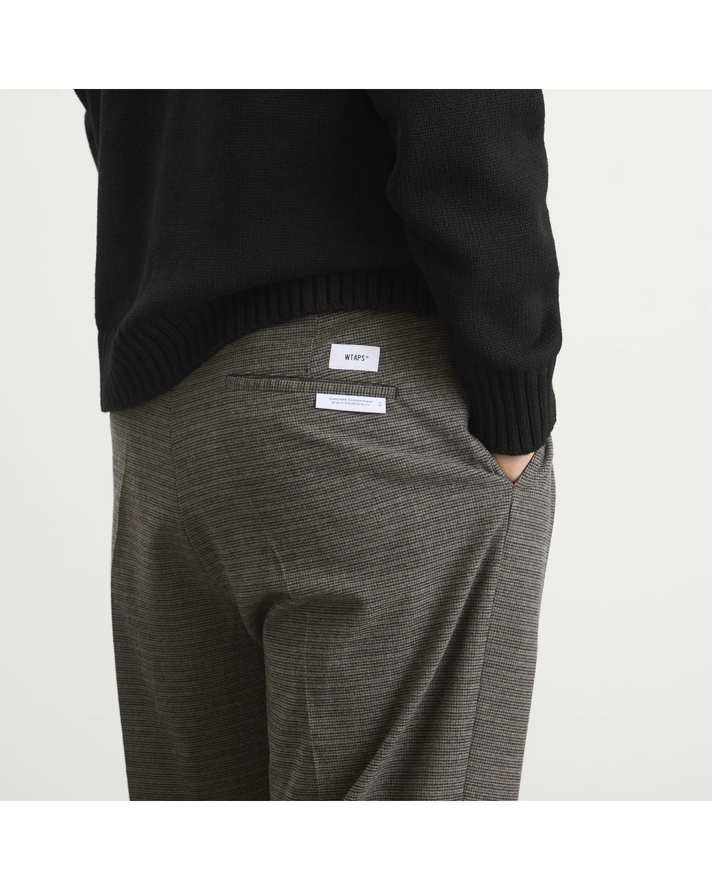 WTAPS Glen Check Two Tuck Trousers in Grey for Men | Lyst Australia