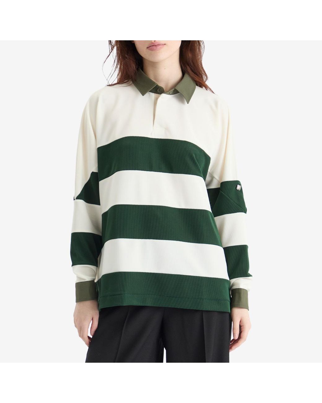 Toga Toga Code Pique Jersey Polo Shirt in Green | Lyst UK