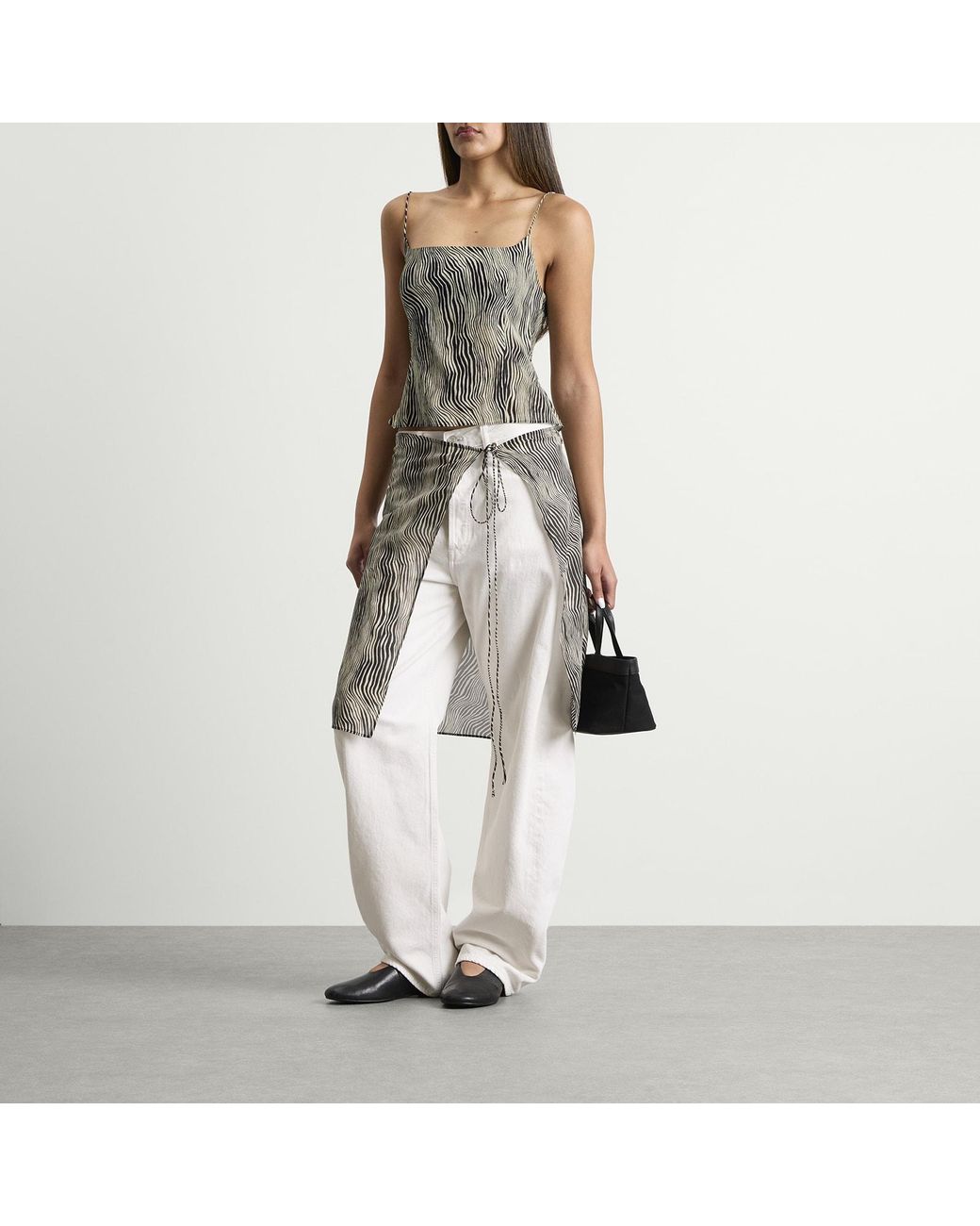 St. Agni Gray Savannah Silk Cami