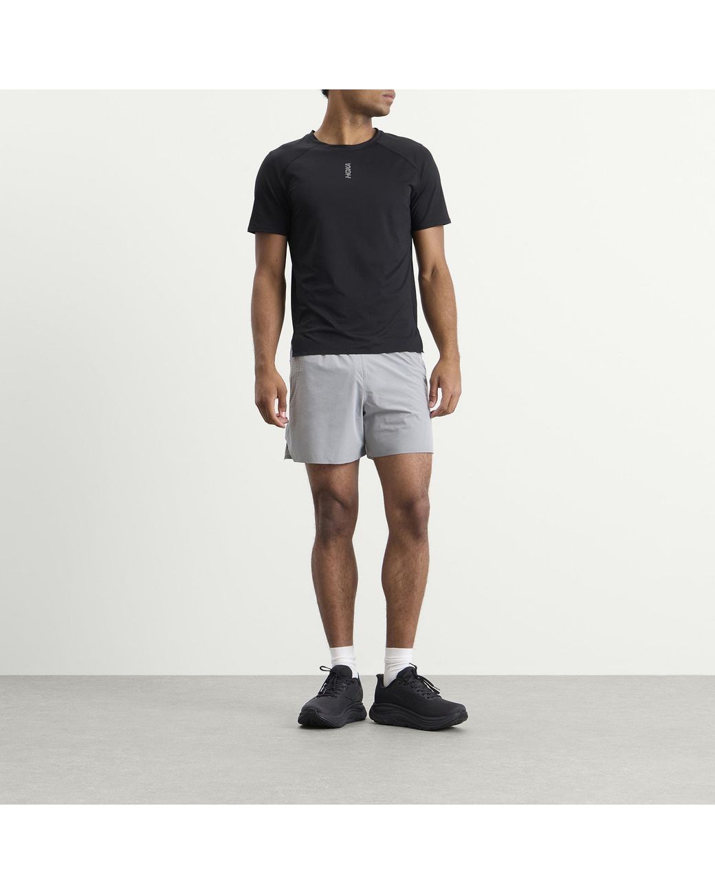 Hoka One One Black Everyrun Short Sleeve for men