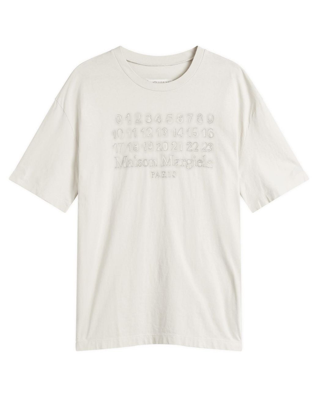 Maison Margiela Numbers Jersey T-Shirt in White for Men | Lyst UK