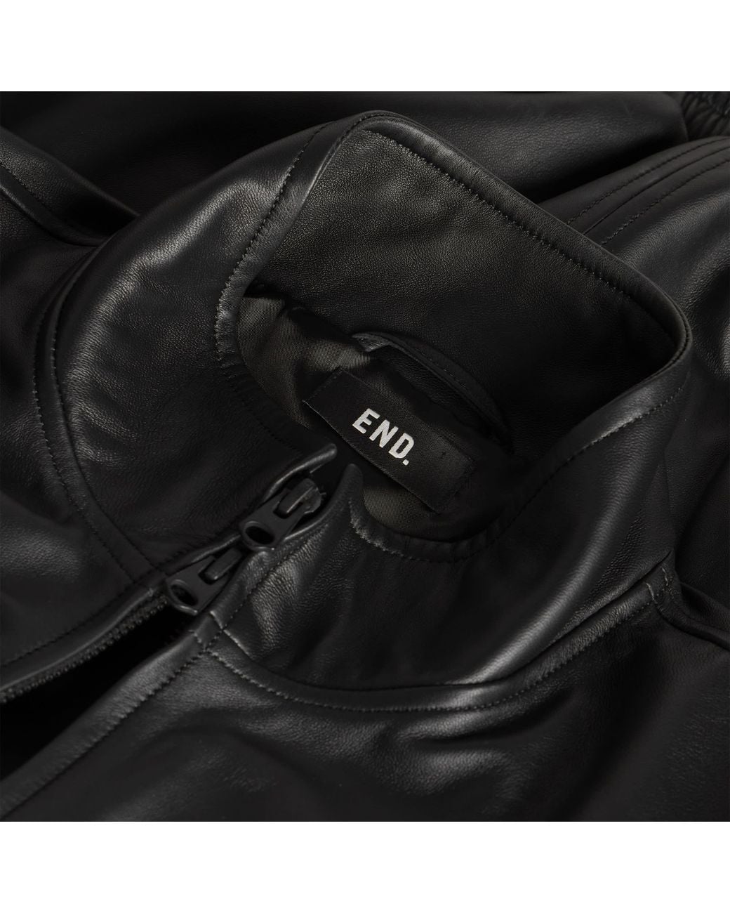 END. Black Lane Leather Jacket