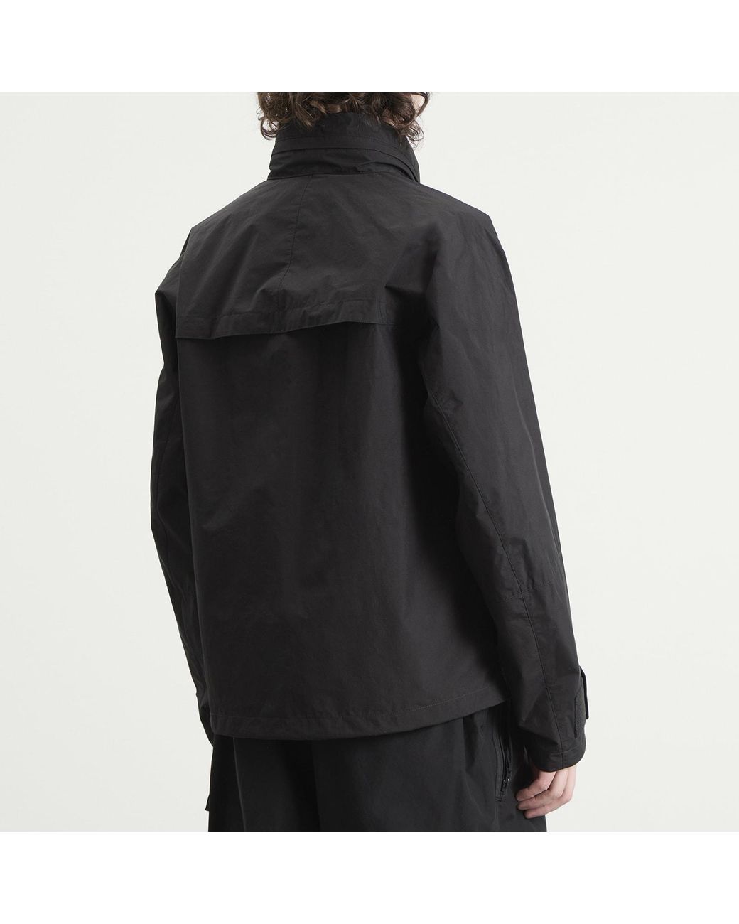 Stone Island Black Metal Lamina Poly Ripstop Stand Collar Jacket for men