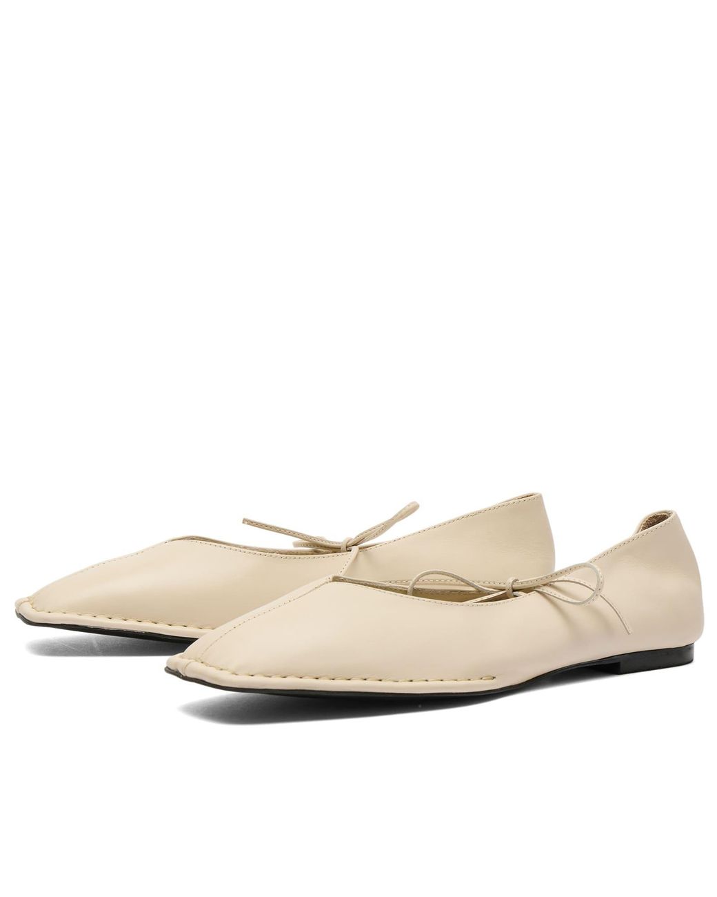 Alohas Natural Sway Leather Ballet Flats