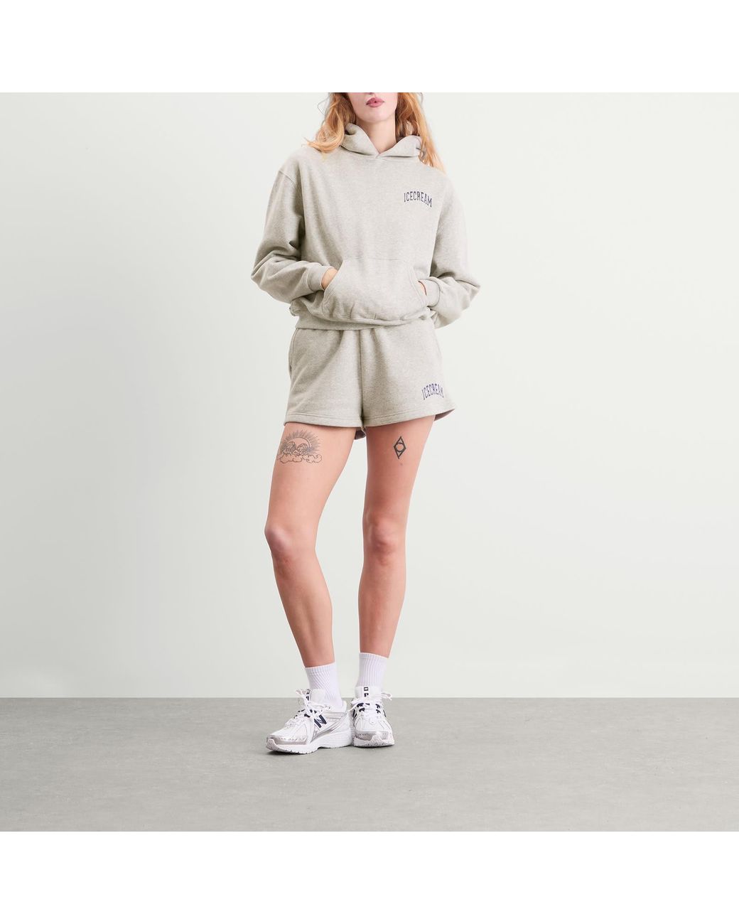 ICECREAM Gray College Shorts