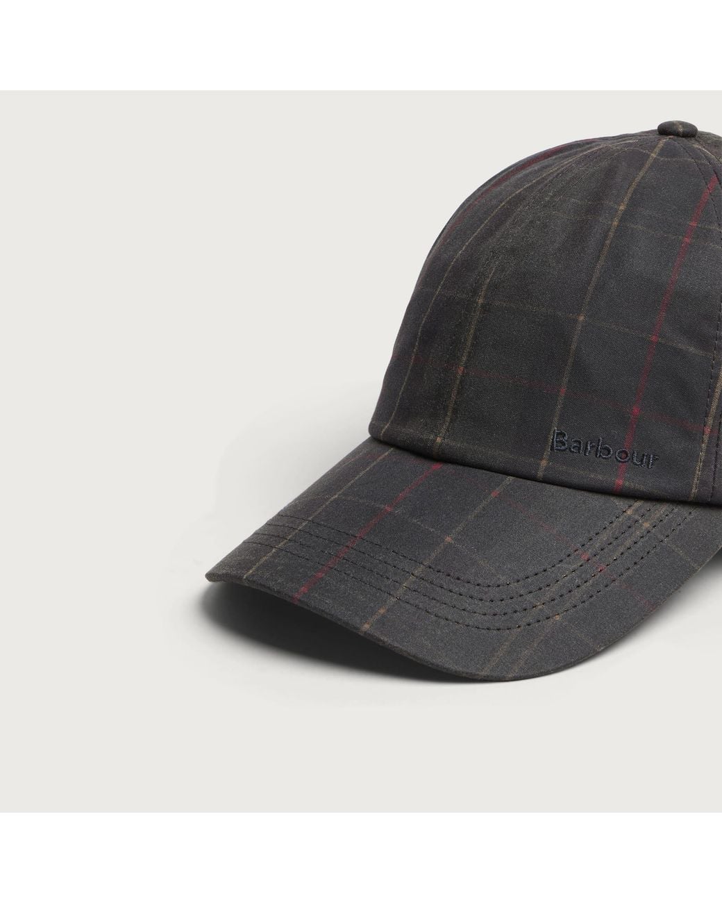 Barbour Black Haydon Tartan Cap for men