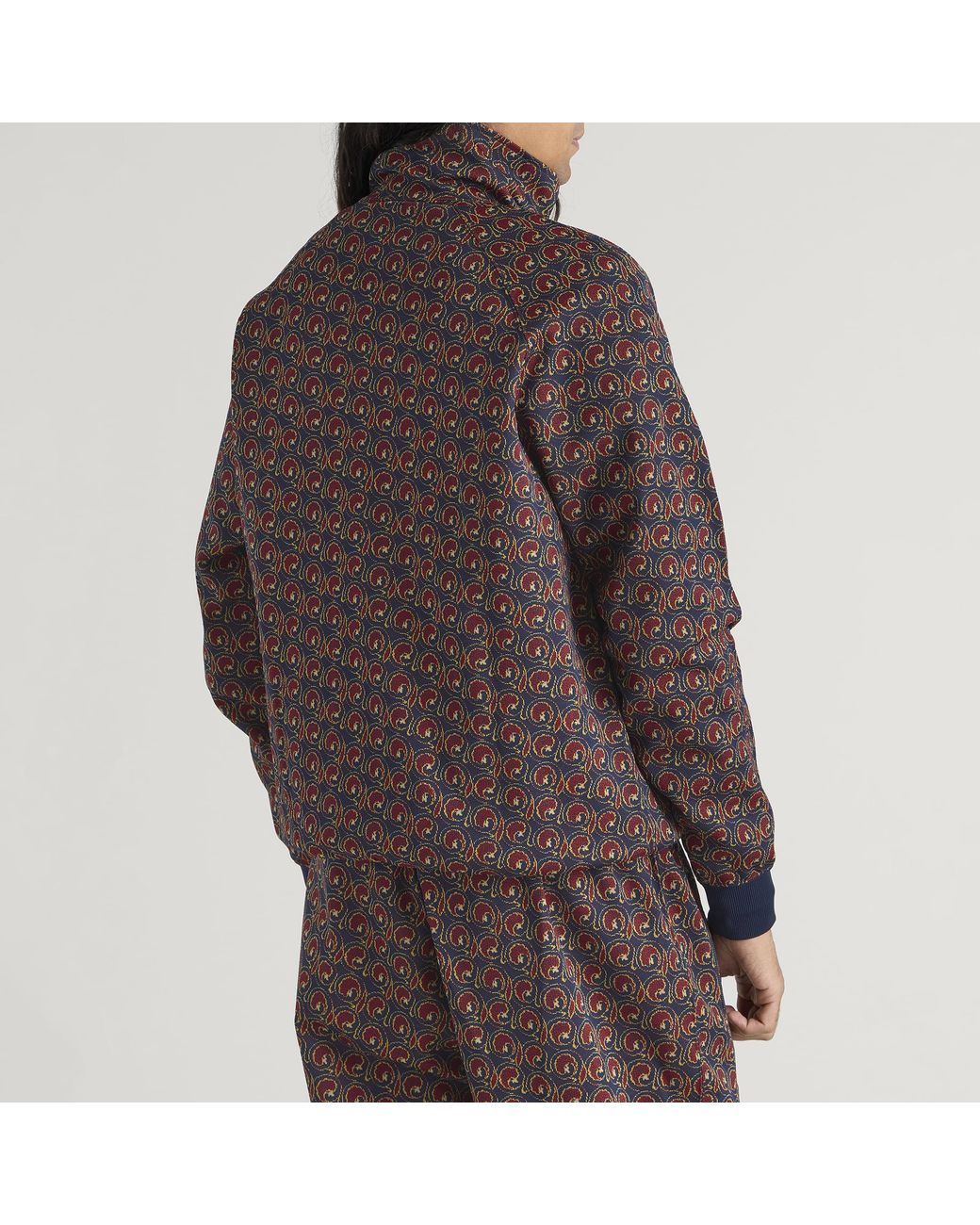 Needles Brown Poly Jacquard Track Jacket for men
