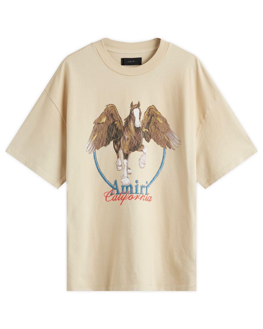 Amiri Vintage Wash Pegasus T-Shirt in Natural for Men | Lyst