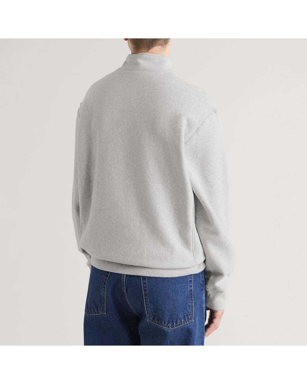 Champion Gray Reverse Weave Half Zip Sweatshirt for men