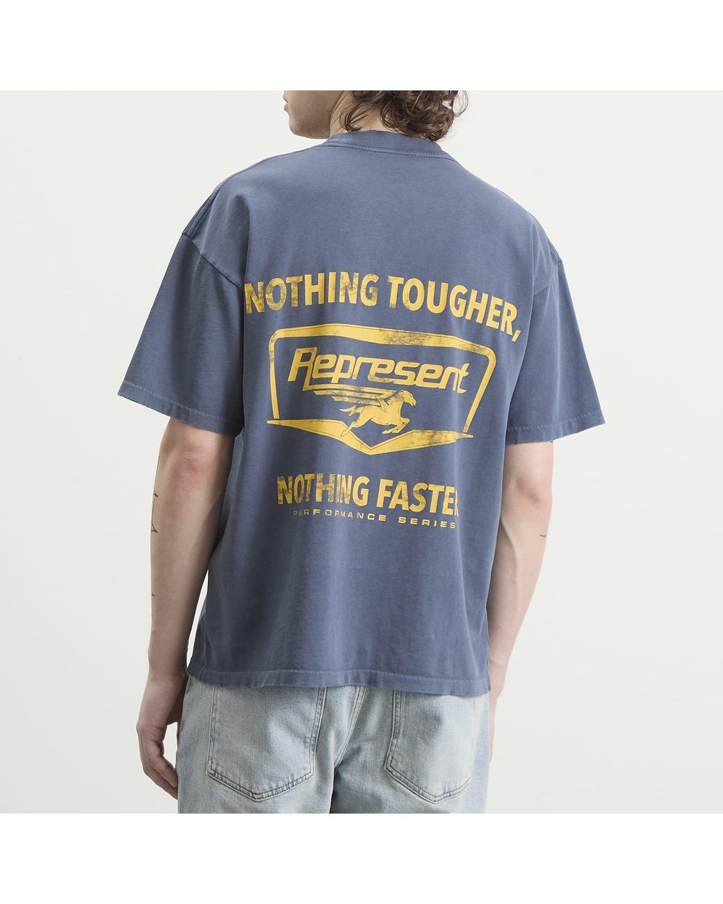 Represent Blue Nothing Faster T-Shirt for men