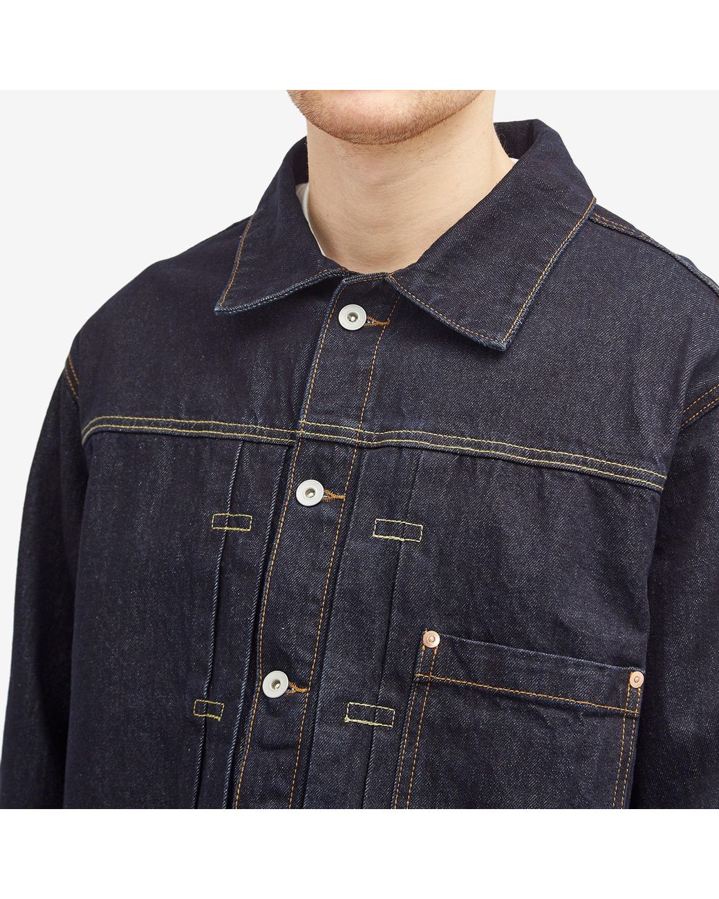 Uniform Bridge Type-1 Denim Trucker Jacket in Blue for Men | Lyst Uniform Bridge Type-1 Denim Trucker Jacket in Blue for Men | Lyst