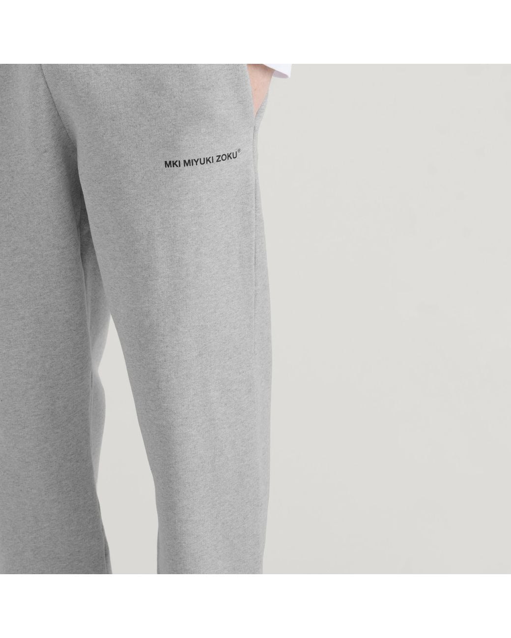 MKI Miyuki-Zoku Gray Uniform Wide Leg Joggers for men