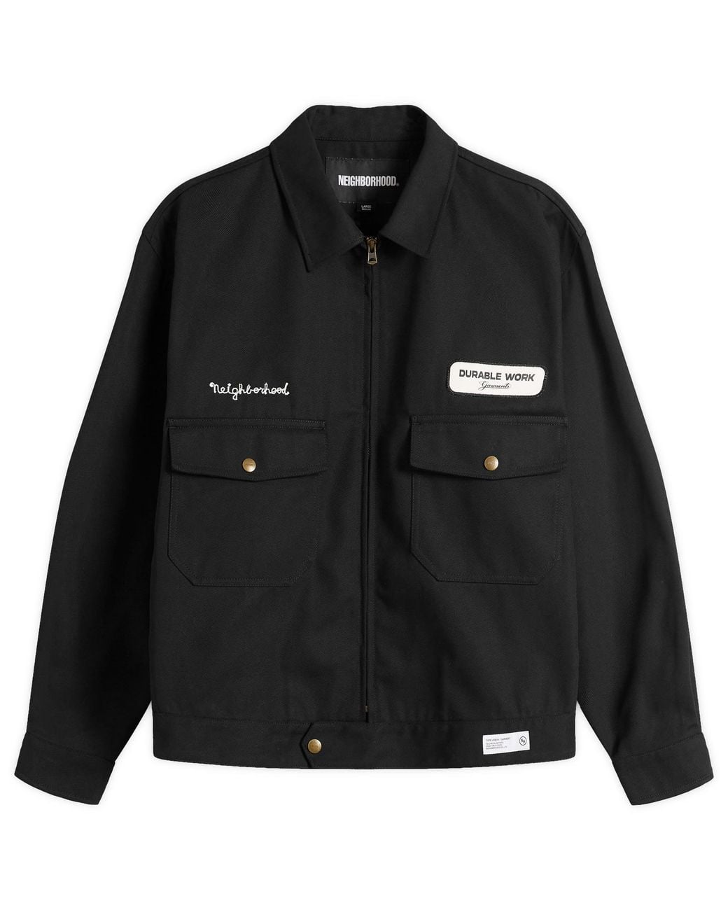 Neighborhood Black Zip Work Jacket for men