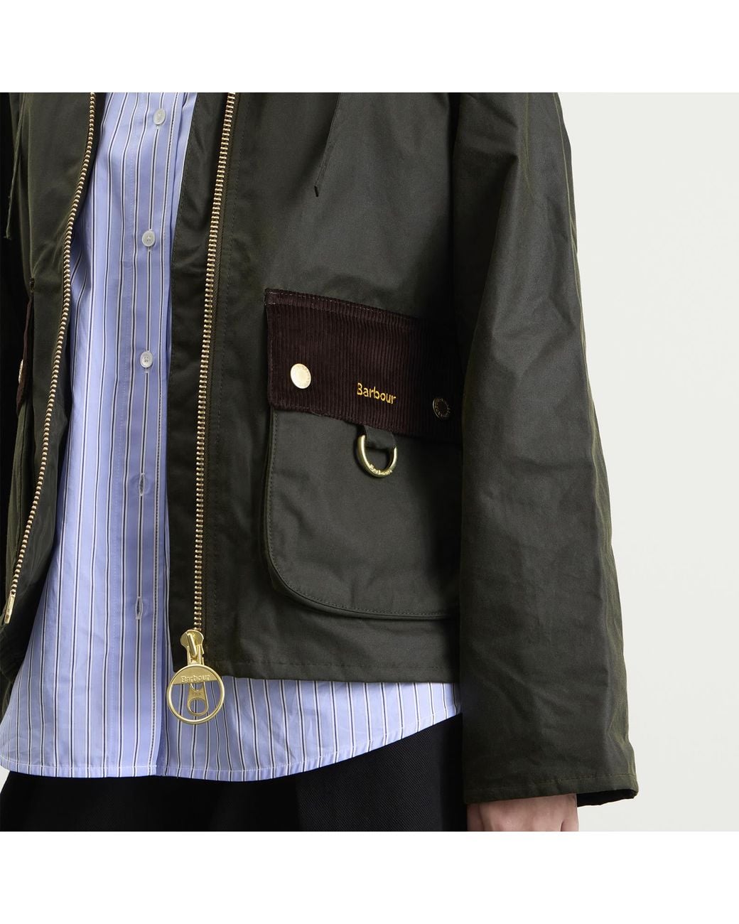 Barbour Black Carville Wax Jacket