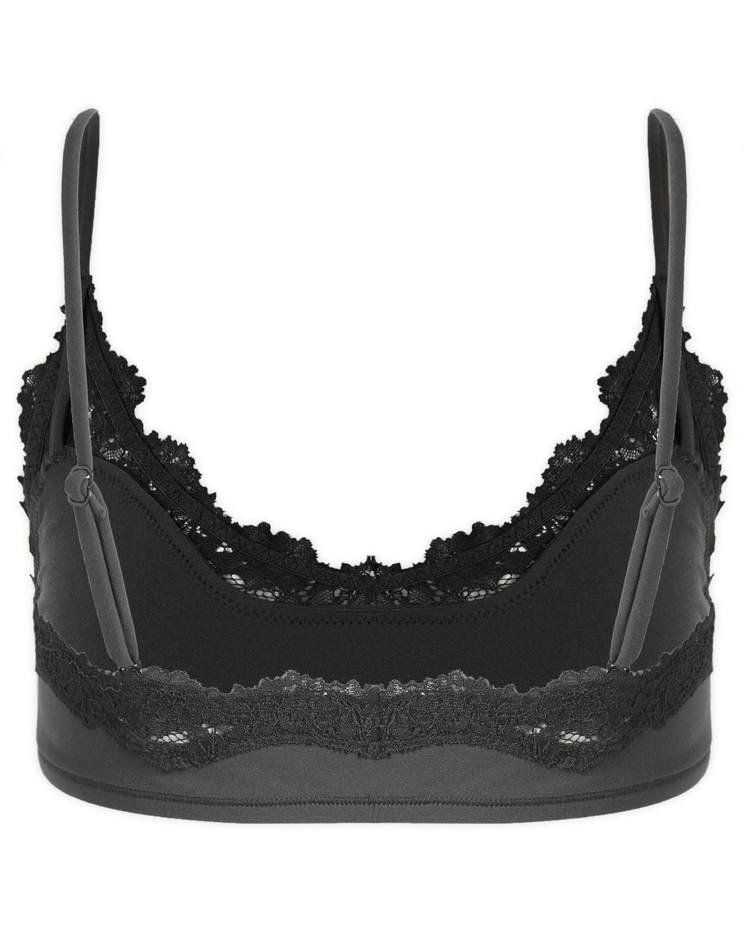 Skims Black Fits Everybody Lace Scoop Bralette