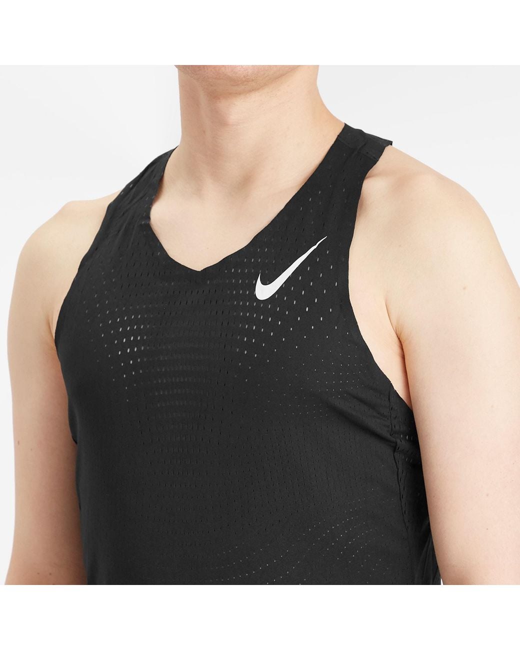 Nike Black Running Aeroswift Singlet for men