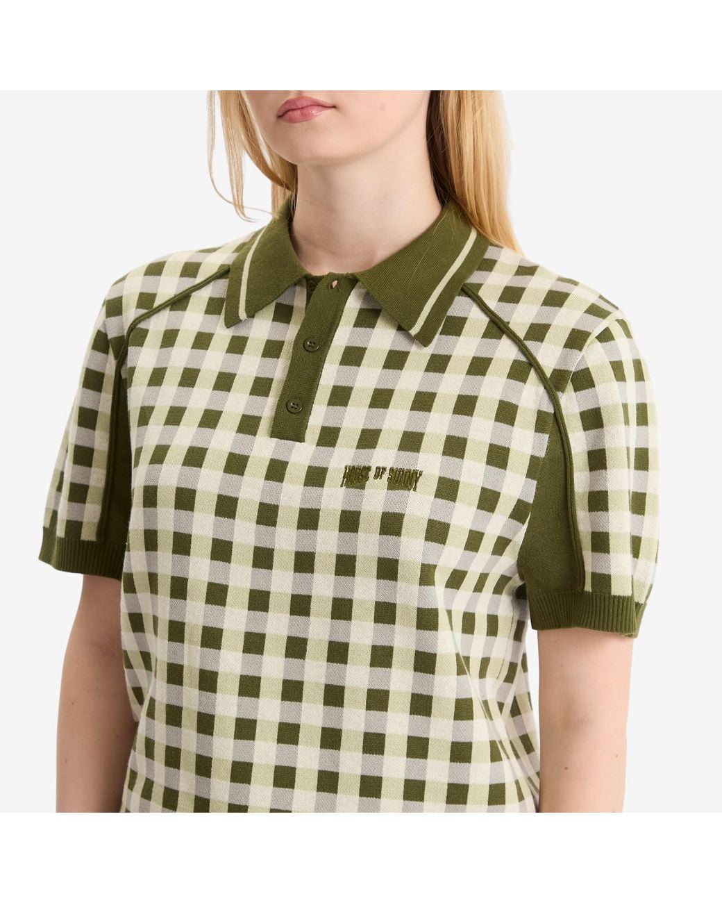 House Of Sunny Green Putting Polo Short Sleeve Top