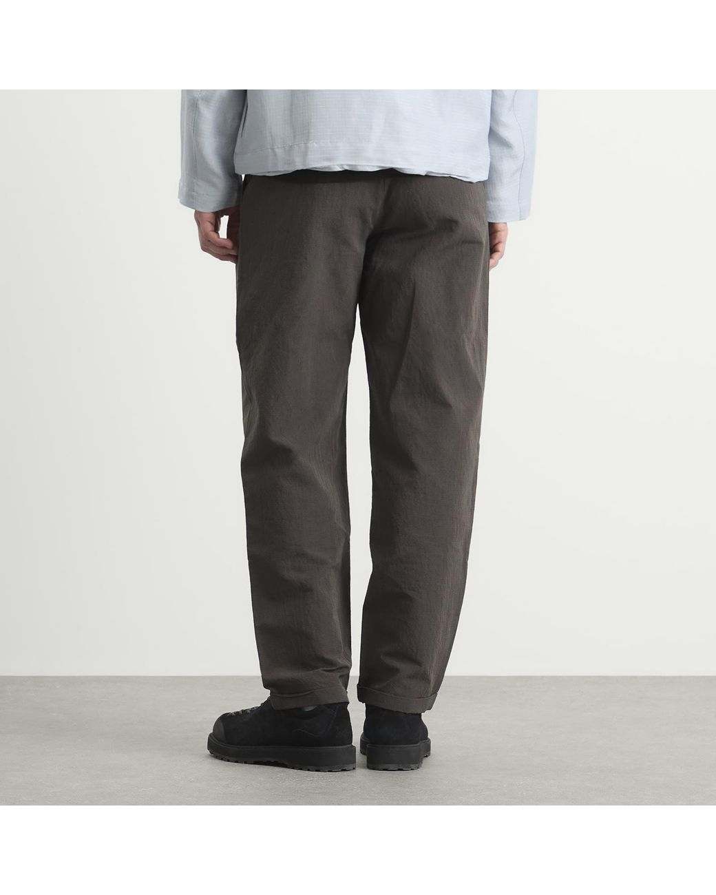 RANRA Gray Fold Tailored Pants for men