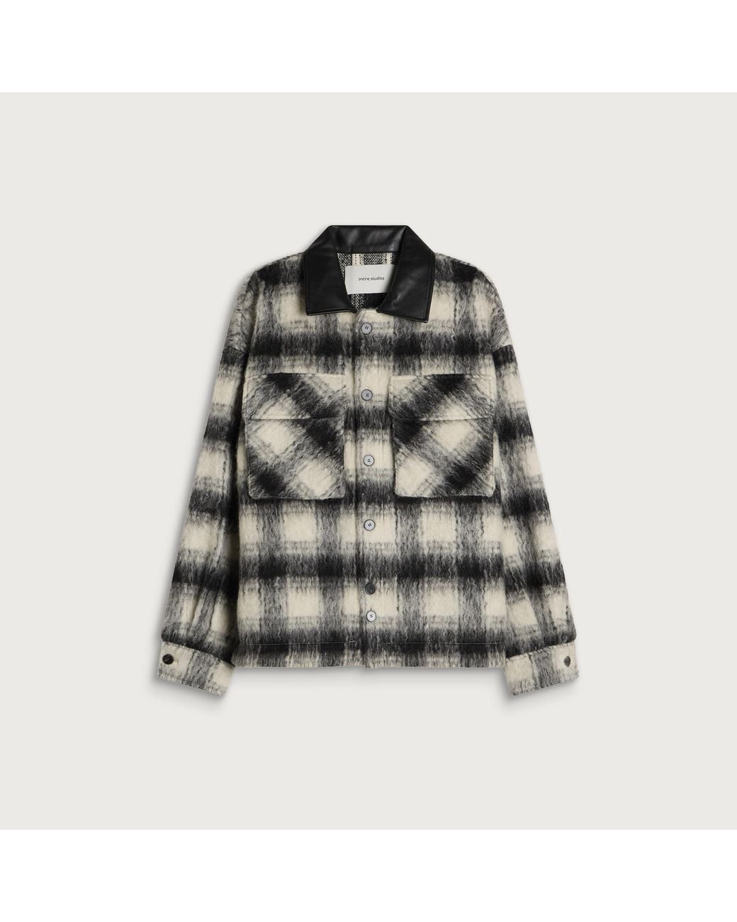 Entire studios Multicolor Fjord Alpaca Check Shirt Jacket for men