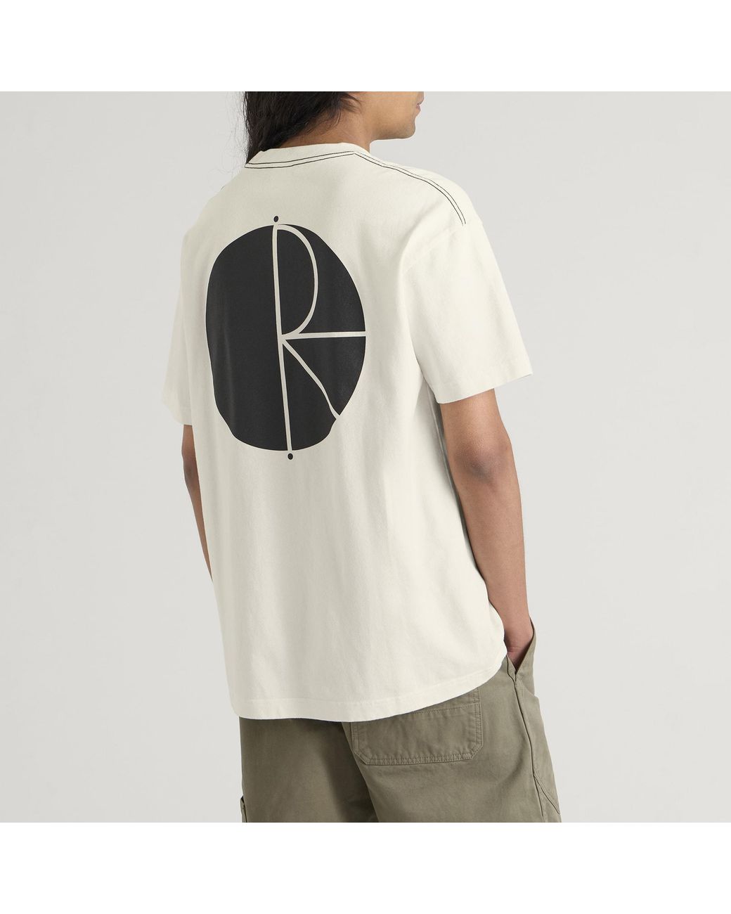 POLAR SKATE Natural Fill Logo Contrast T-Shirt for men