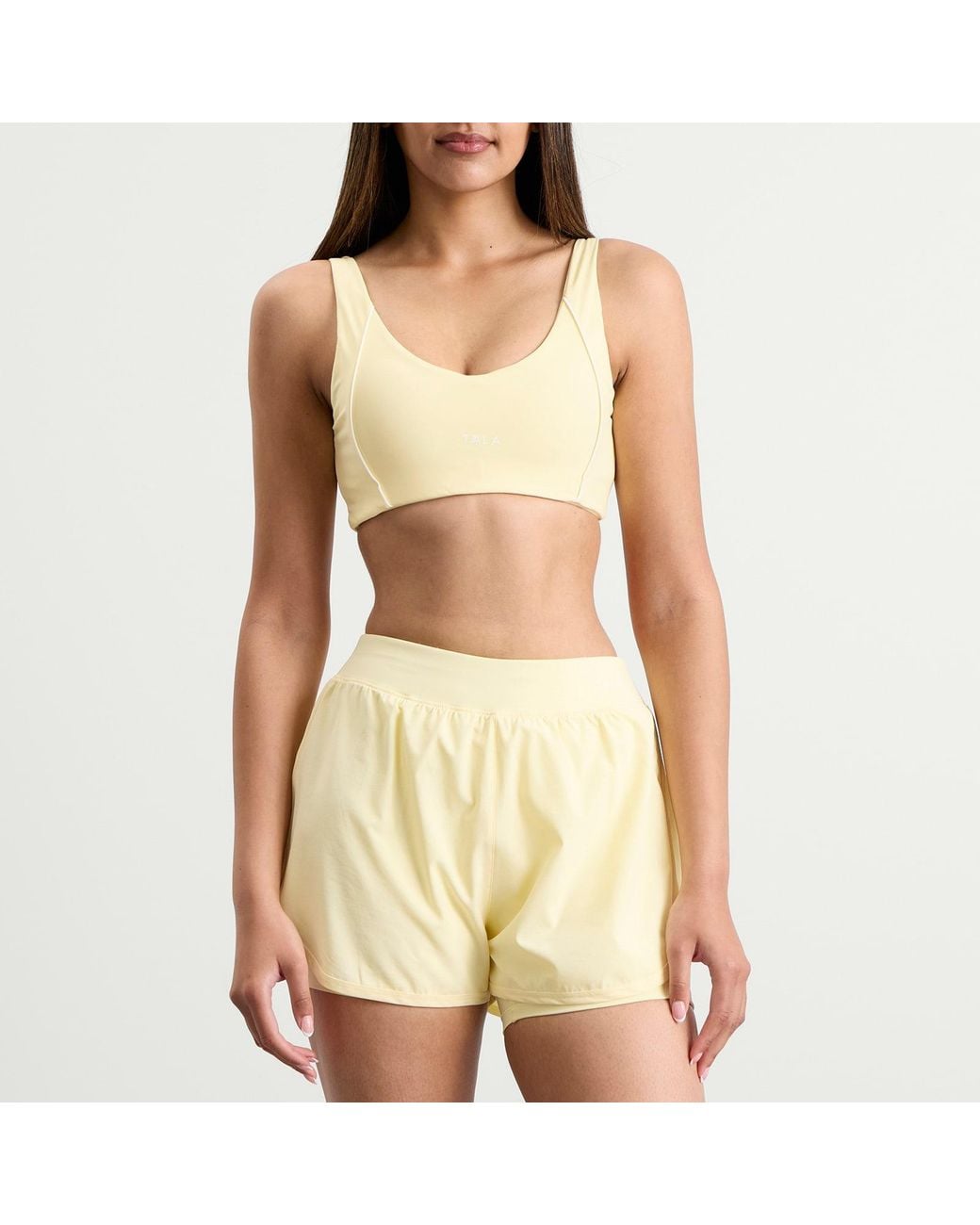 Tala Natural Skinluxe Contrast Piping Sports Bra