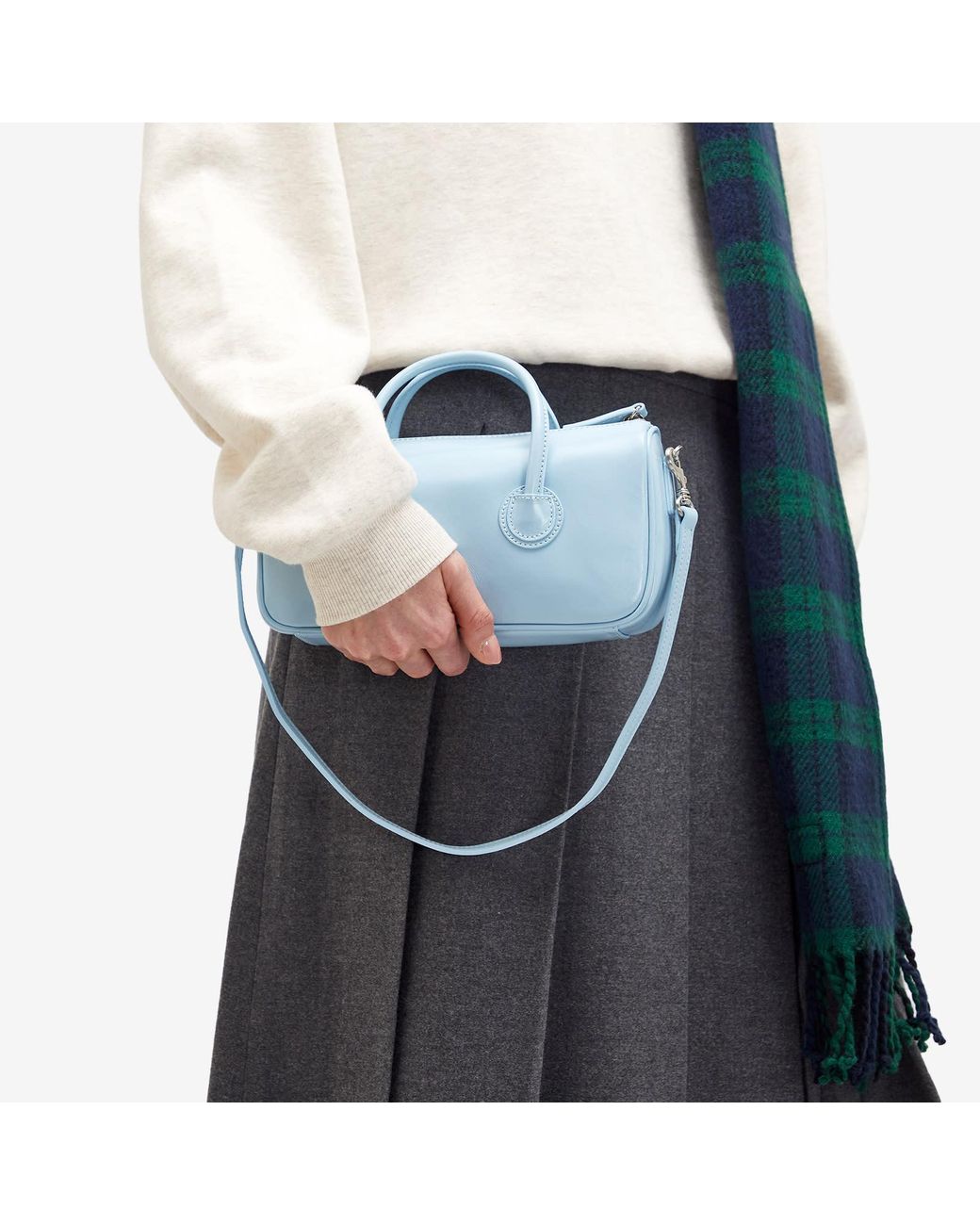 ☆MARGE SHERWOOD☆ ZIPPER SMALLdream blue glossy plain Marge Sherwood Zipper Small Bag in Blue | Lyst