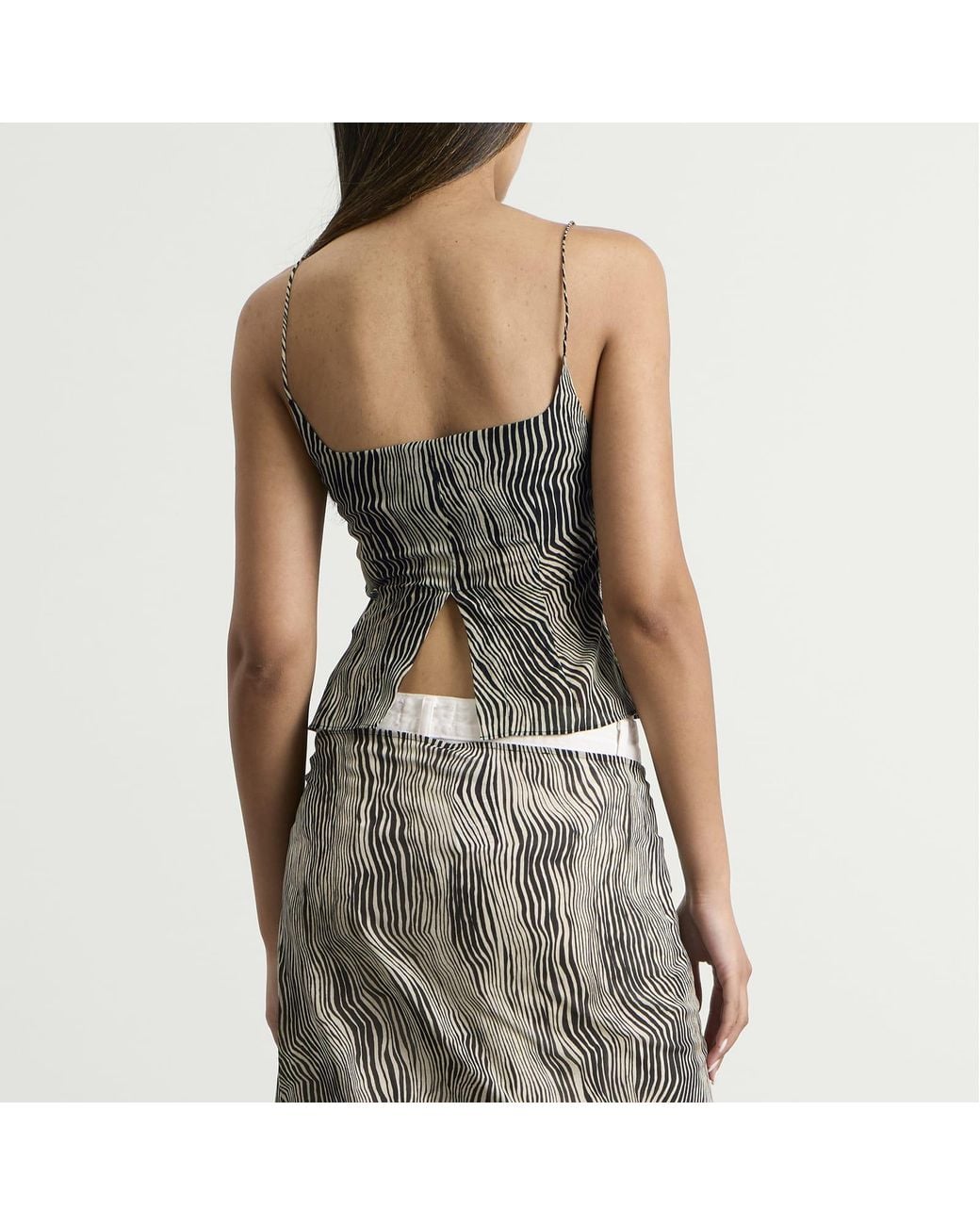 St. Agni Gray Savannah Silk Cami