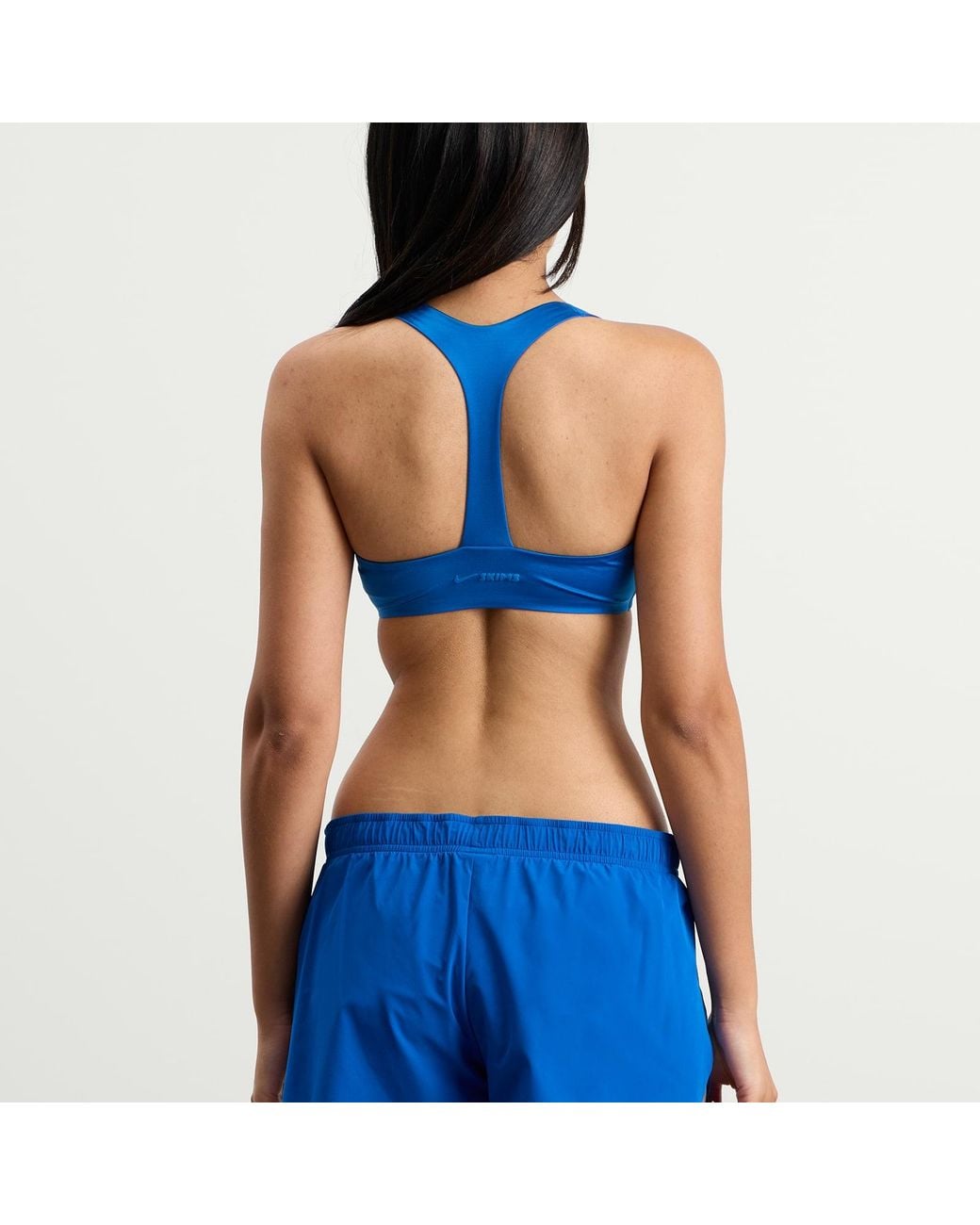 Nike Blue X Skims Shine Plunge Bra
