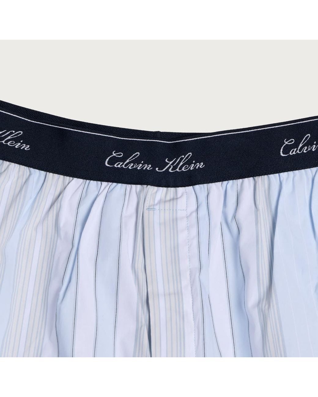Calvin Klein Blue Poplin Script Boxer Short for men