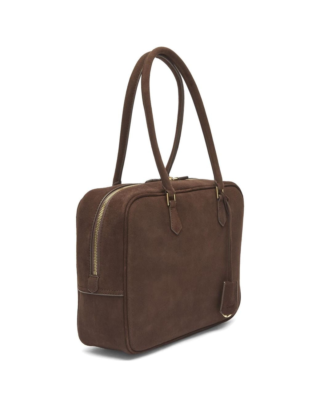 DUNST Brown Suede Shoulder Bag