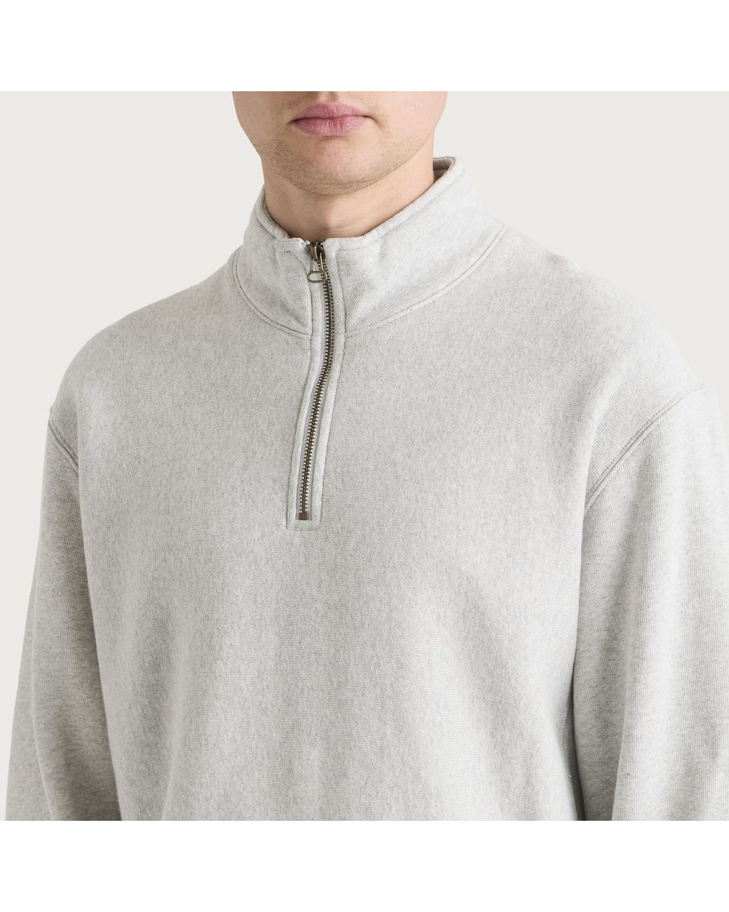 Champion Gray Reverse Weave Half Zip Sweatshirt for men
