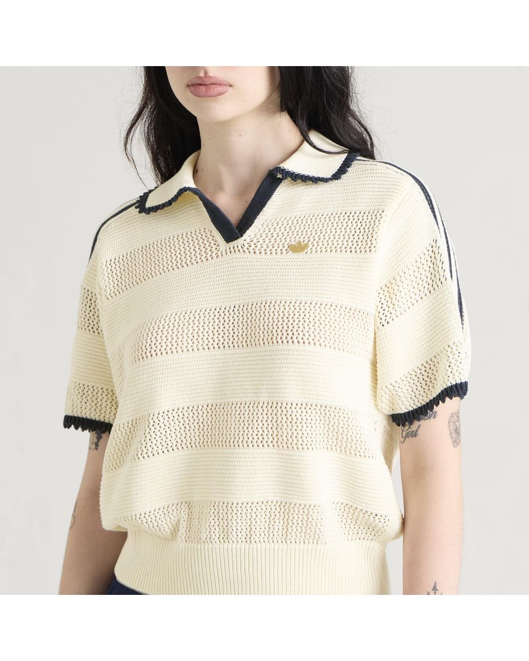 Adidas Natural Crochet Polo