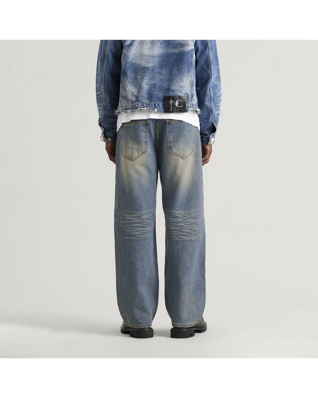THUG CLUB Blue Extendo Denim Pants for men