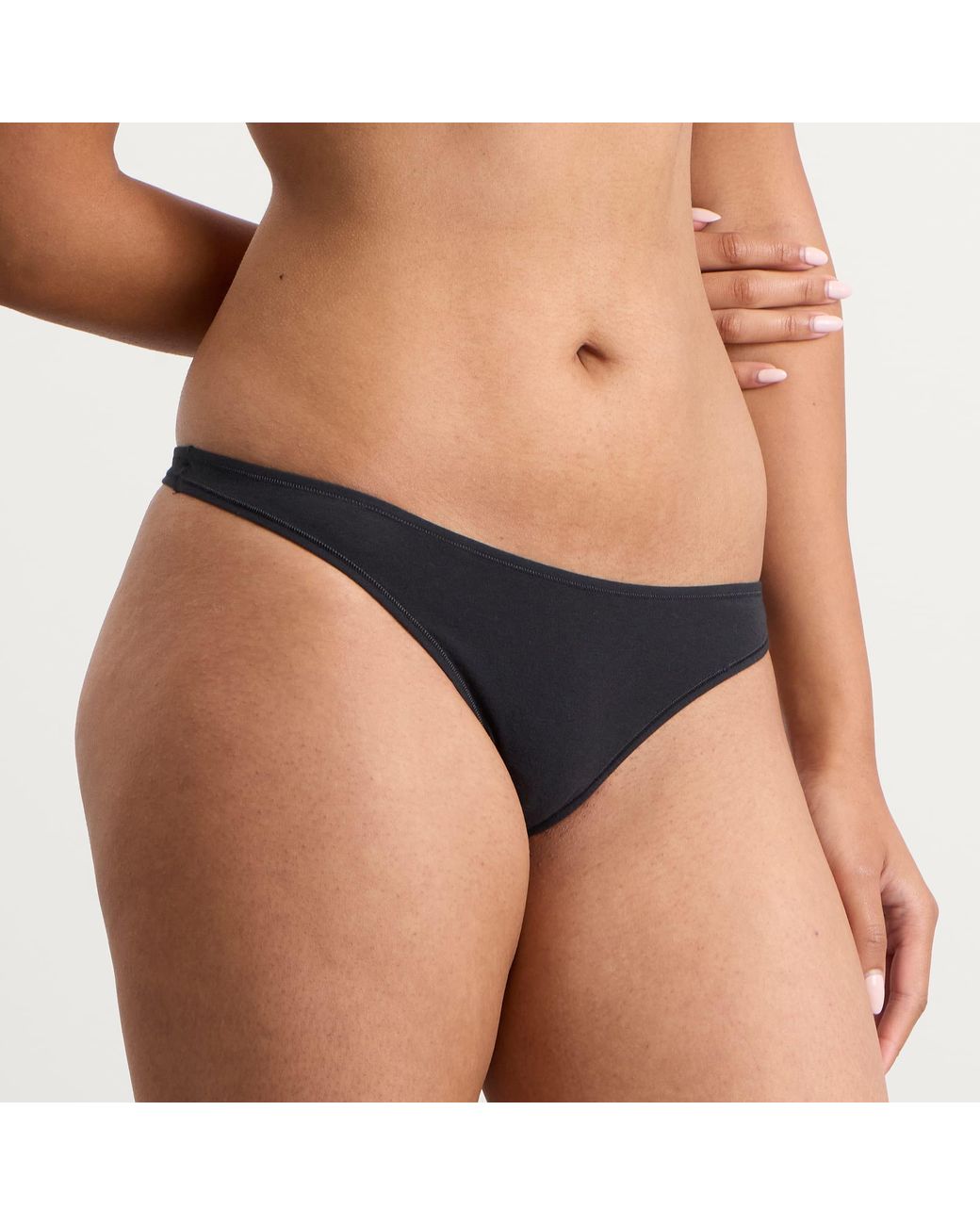 Skims Black Everyday Cotton Thong