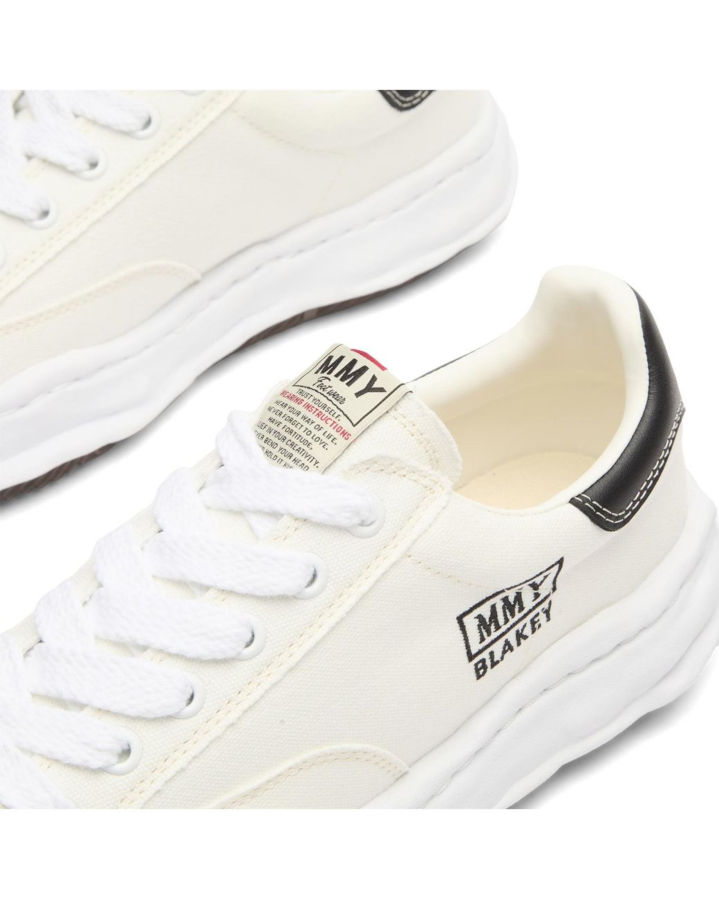 Maison Mihara Yasuhiro White Blakey Low Original Sole Canvas Sneak Sneakers for men