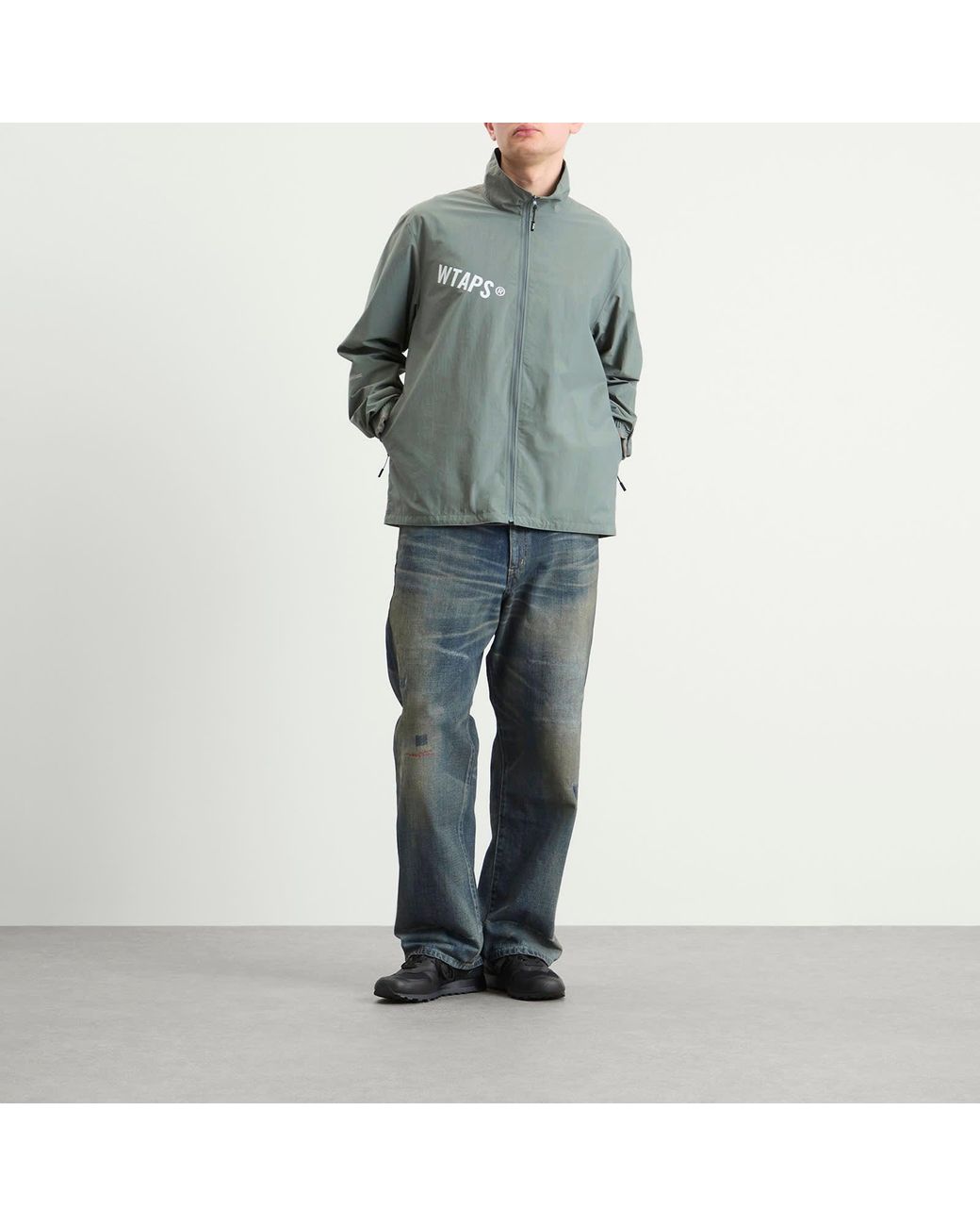 (w)taps Gray Track Jacket for men