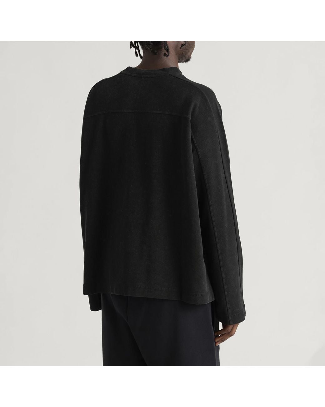 REPRESENT 247 Black Waffle Sweatshirt for men