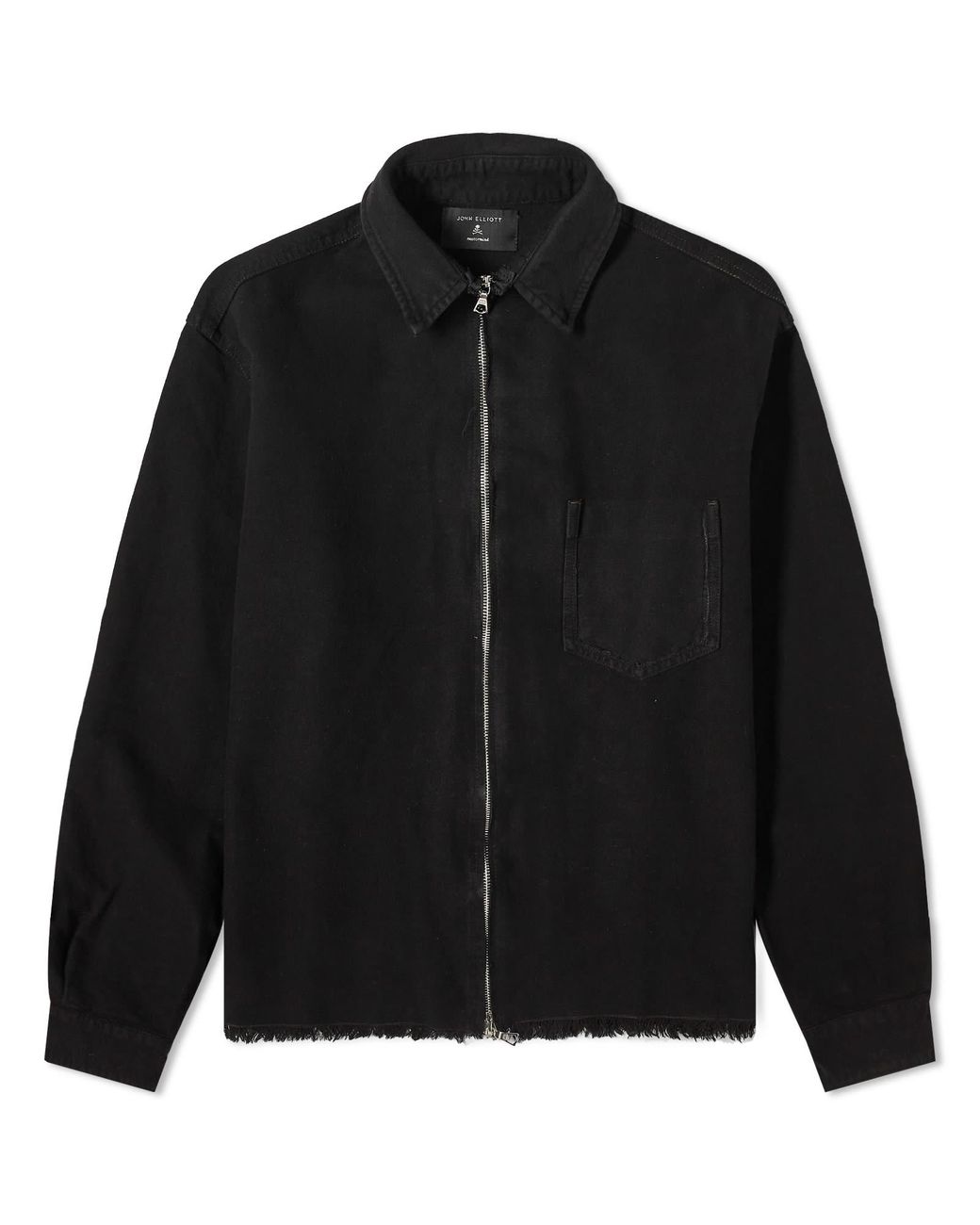 John Elliott X Mastermind Japan Punk Hemi Jacket in Black John Elliott X Mastermind Japan Punk Hemi Jacket in Black