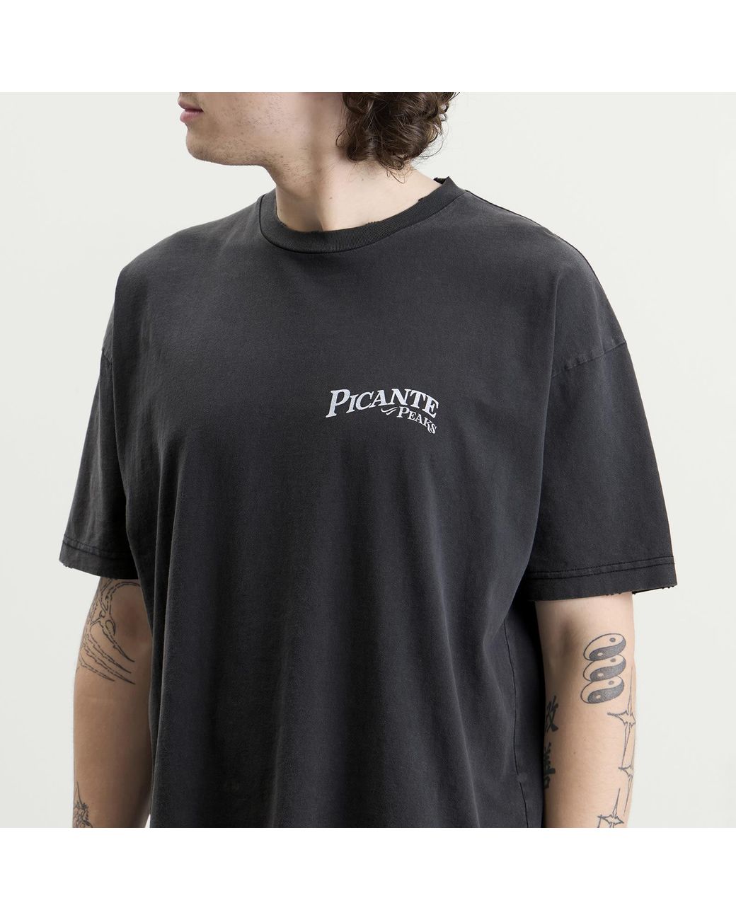 Picante Black Peaks Patch T-Shirt for men
