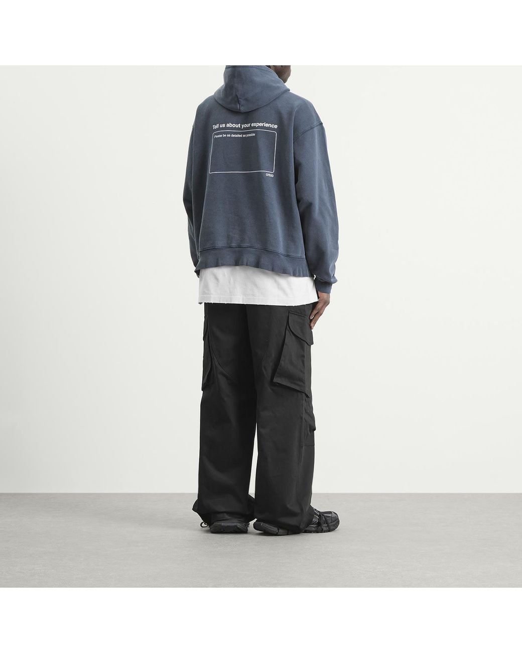 Balenciaga Blue Top Rating Printed Hoodie for men