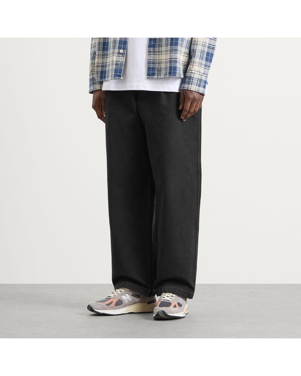 BOUND Gray Heavy Canvas Workwear Trousers for men