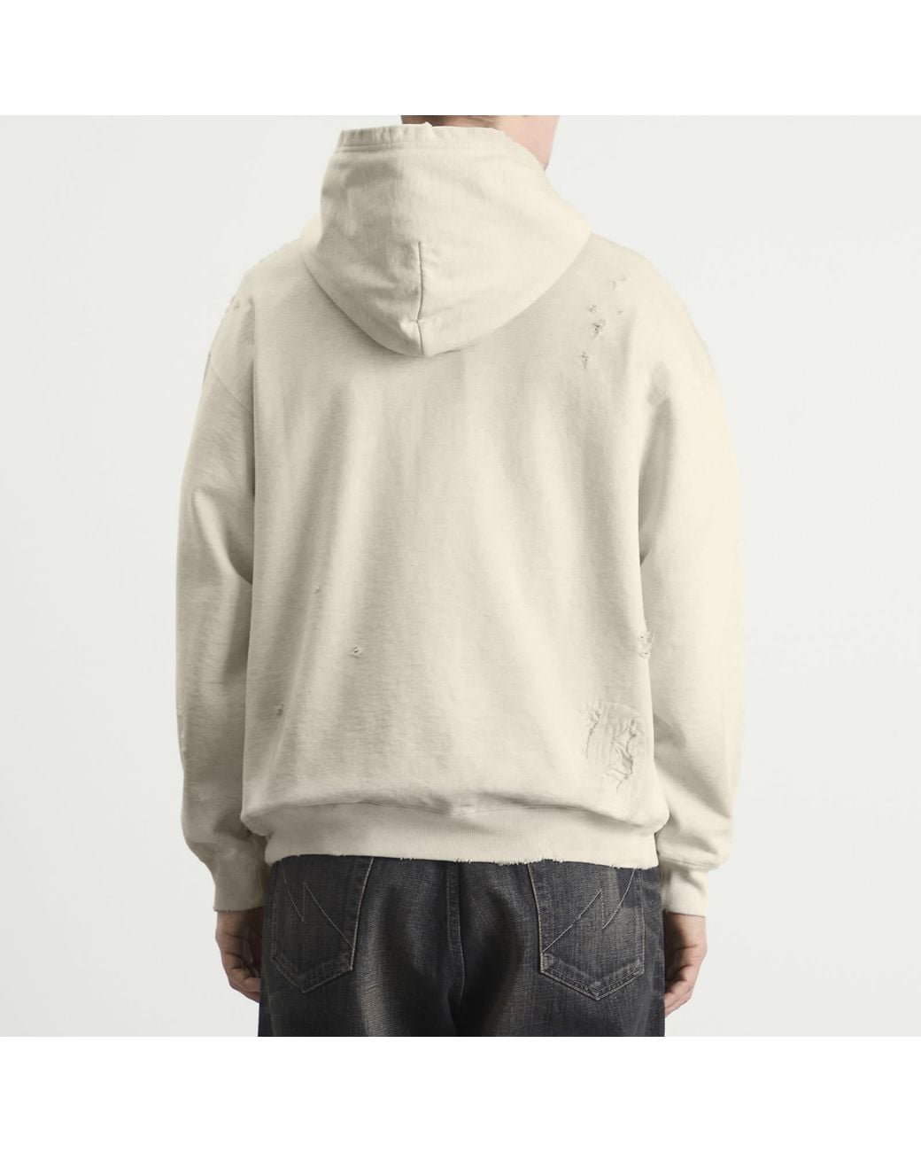 Neighborhood White Embroidered Savage Hoodie for men
