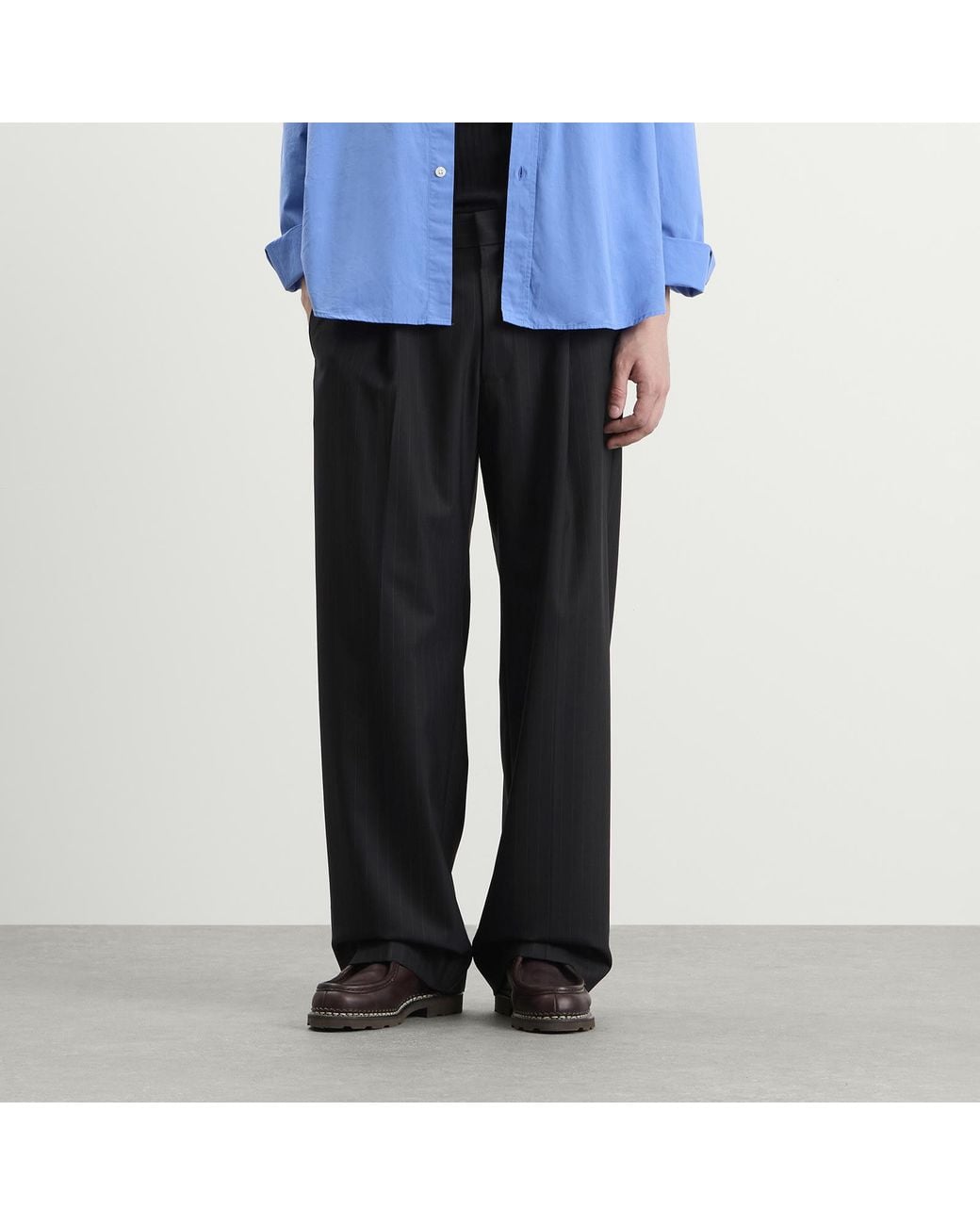 NN07 Blue Kay Pleated Trousers for men